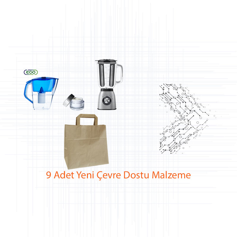 9 Adet Yeni Çevre Dostu Malzeme