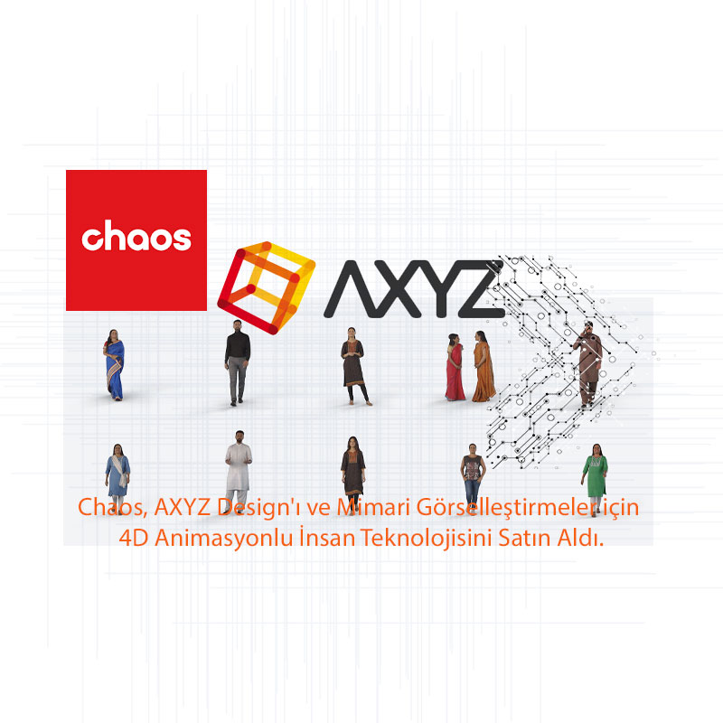 Chaos, AXYZ Design’ı ve Mimari Görselleştirmeler için 4D Animasyonlu İnsan Teknolojisini Satın Aldı.