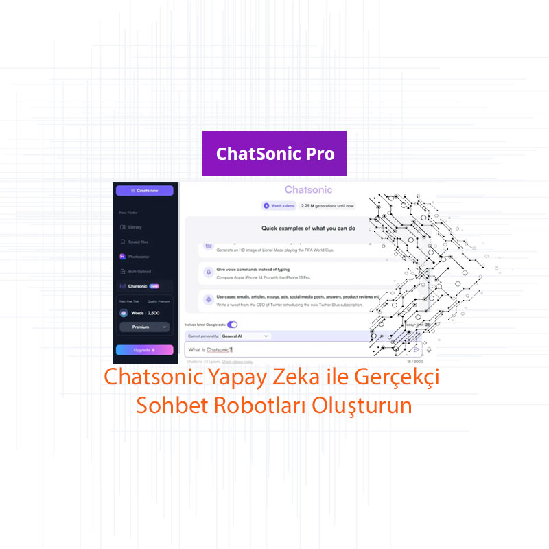 Chatsonic Yapay Zeka ile Gerçekçi Sohbet Robotları Oluşturun