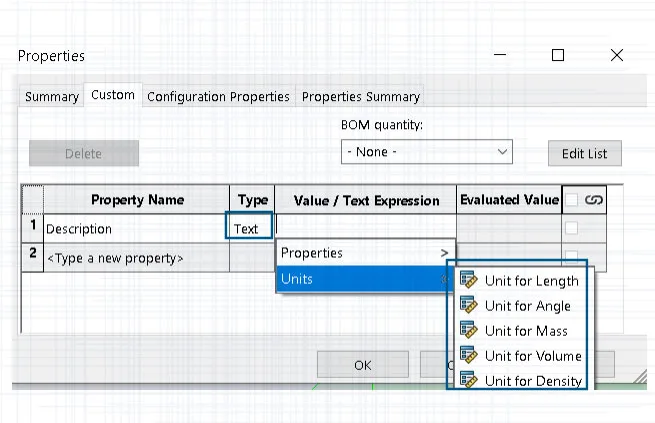 Displaying Units in File Properties